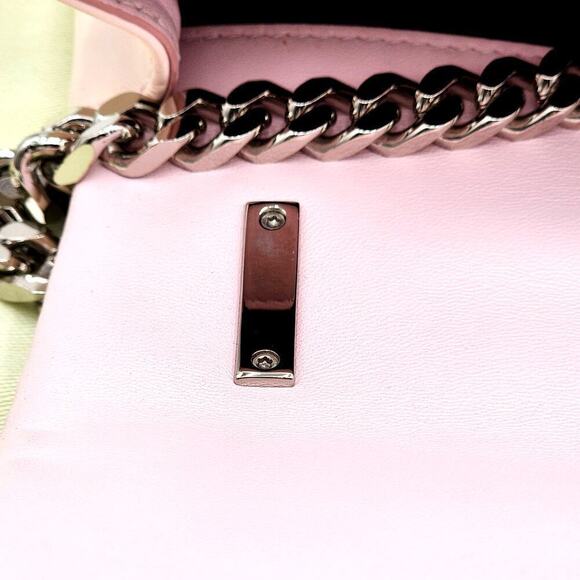 BURBERRY PATENT QUILTED HORSEFERRY PRINT SMALL LOLA BAG PINK - Picture 8 of 16